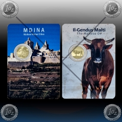 2 x 2 EVRO MALTA 2025 "Mdina + Bik" KARTICE